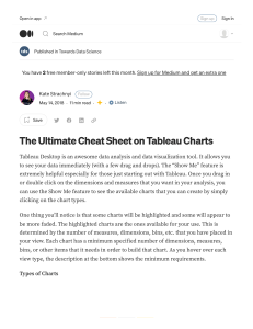 The Ultimate Cheat Sheet on Tableau Charts   by Kate Strachnyi   Towards Data Science