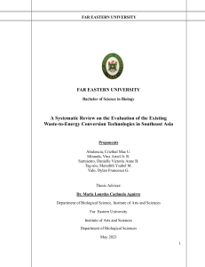 ABULENCIA, MIRANDA, SARMIENTO, TAG-ULO & YULO Sec 1 Final Thesis MANUSCRIPT- A Systematic Review on the Evaluation of the Existing Waste-to-Energy Conversion Technologies in Southeast Asia FINAL.docx (3)