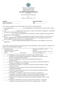 Filipino TVL Exam: Intellectual Property & Feasibility