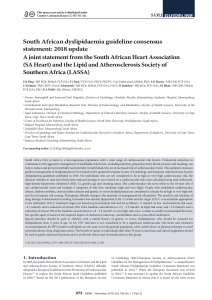 SA dyslipidaemia guideline consensus statement 2018