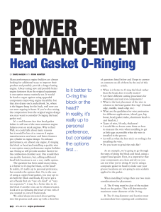 Head Gasket O-Ringing for Engine Performance