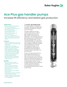 Ace Plus gas handler pumps spec