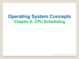Lecture 3 CPU Scheduling