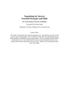 George Siedel - Negotiating for Success  Essential Strategies and Skills-Van Rye Publishing, LLC (2014)