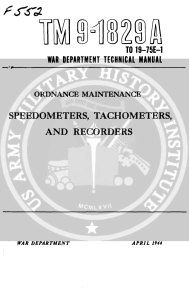TM 9-1829A Speedometers, Tachometers, and Recorders 1944