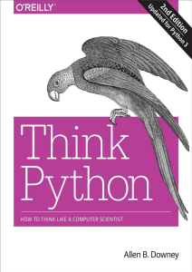 Think Python How to Think Like a Computer Scientist