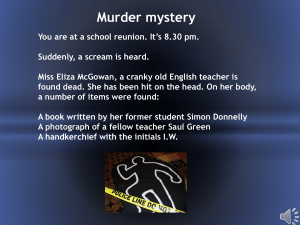 McGowan Murder mystery PPT