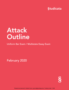 Studicata Attack Outline February 2020