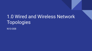 1.0 Wired and Wireless Network Topologies