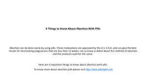 4 Things to Know About Abortion With Pills