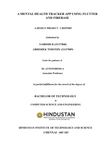 A MENTAL HEALTH TRACKER APP USING FLUTTER AND FIREBASE
