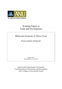 Malaysian Economy in Three Crises