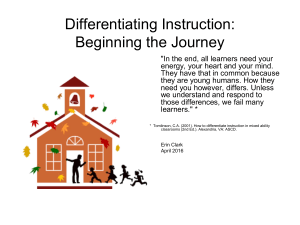 Differentiated Instruction intro