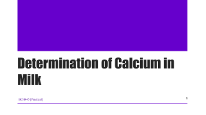 01 Determination of calcium in milk