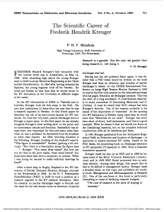 The scientific career of Frederik Hendrik Kreuger