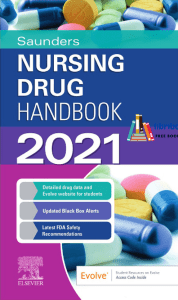 Saunders Nursing Drug Handbook 2021 1st Edition