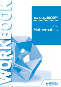 Alan Whitcomb - Cambridge IGCSE Core Mathematics Workbook-Hodder Education (2018)