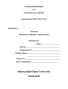  allied bank internship report final reportdoc