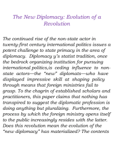 دیپلماسی جدید  تکامل و انقلاب