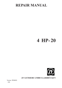 4HP20 Repairing manual for automaic gear trans