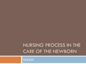 NURSING PROCESS IN THE CARE OF THE NEWBORN