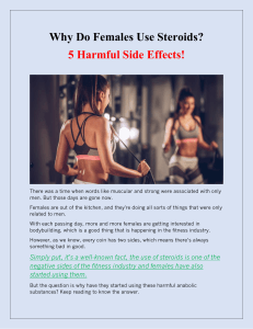 5 Harmful Side Effects of Anabolic Steroids in Females? 