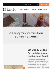 Ceiling Fan Installation Sunshine Coast