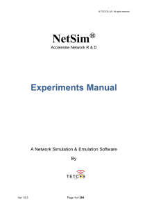 NetSim Experiment Manual