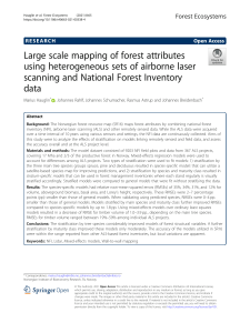 Large scale mapping of forest attributes using heterogeneous sets of airborne laser scanning and National Forest Inventory data