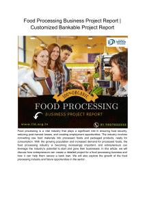 Food Processing Business Project Report   Customized Bankable Project Report