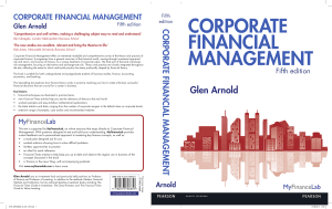Corporate Financial Management, Glen Arnold, Fifth Edition