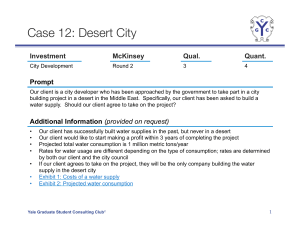 Yale Case 12 - Desert City