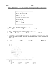 PreCalc Sequences and Series Tests QIV