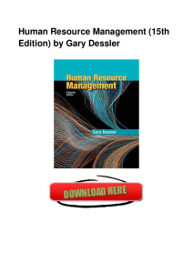Human Resource Management 15th Edition b