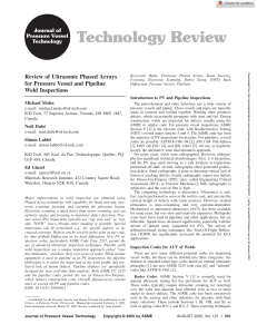 Review of Ultrasonic Phased Arrays for Pressure Vessel and Pipeline Weld Inspections