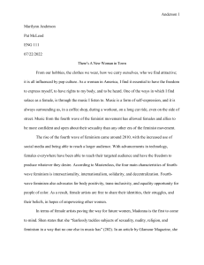 Feminism & Music Essay