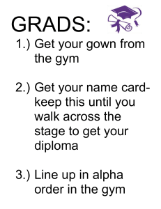 Sign for grads