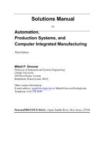 [Solution Manual] Automation, Production Systems, and Computer Integrated Manufacturing 3rd Ed