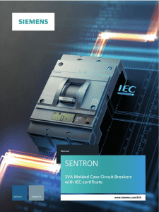 SENTRON 3VA Circuit Breakers Manual