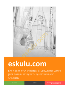 eskulu Grade 12 Chemistry Notes