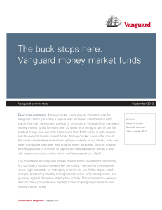 The buck stops here  Vanguard money market funds