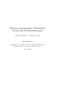 Modern Cryptography, Probabilistic