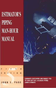 396 Estimator's Piping Man Hour Manual 5E