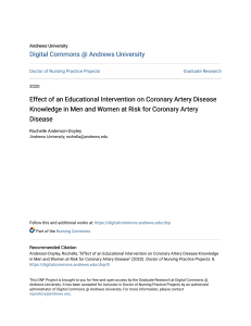 Effect of an Educational Intervention on Coronary Artery Disease