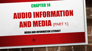 Chapter 14 Audio Information and Media Part 1