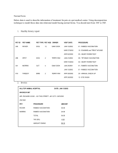 Pet Medical Data Normalization Report & Invoice