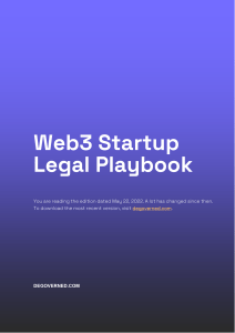 DEGOVERNED - Web3 Startup Legal Playbook (ver. 2022) (1)