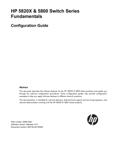 HP 5820X & 5800 Switch Series Configuration Guide