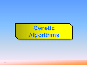 Lecture - Genetic Algorithm - Part 1