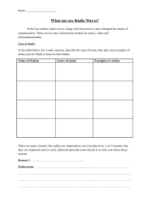 Radio Waves & TV Impact Worksheet